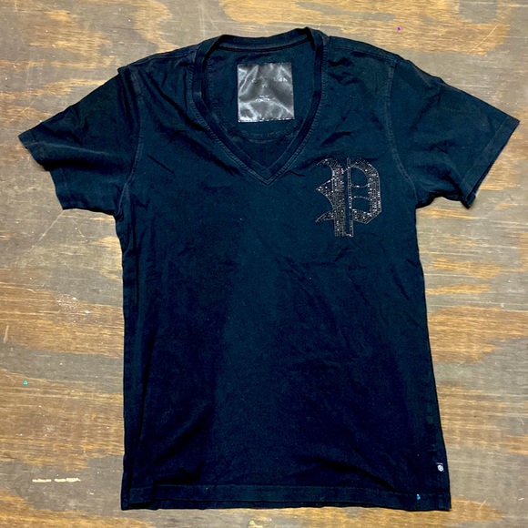 Philipp Plein Homme Crystal V neck black t-shirt L